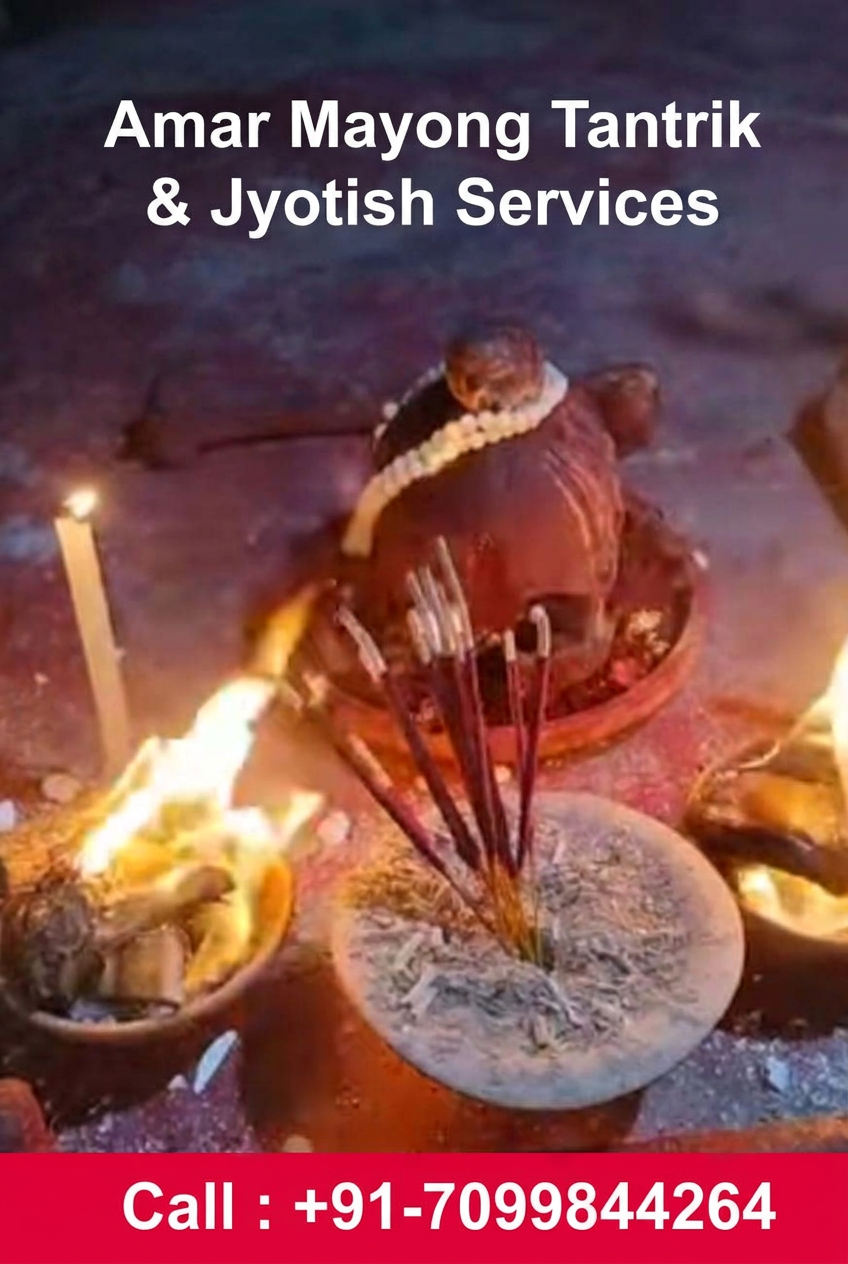 Incense sticks and sacred fire during a traditional Mayong observance